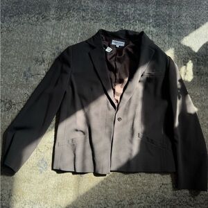Giorgio Armani Brown Single-Button Blazer